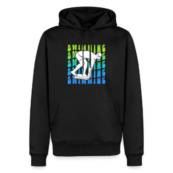 Schwimmer Schwimmsport Schwimmen Schwimm - Männer Premium Bio Hoodie - Schwarz - Vorne - Nico (187cm)