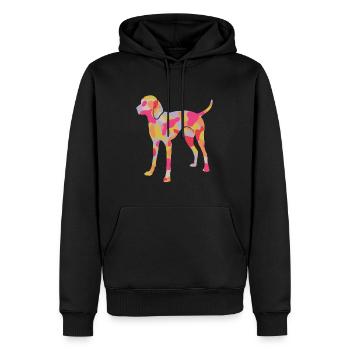 Weimaraner Hunde Hundemama Weimaraner Mädchen - Männer Premium Bio Hoodie - Schwarz - Vorne - Nico (187cm)