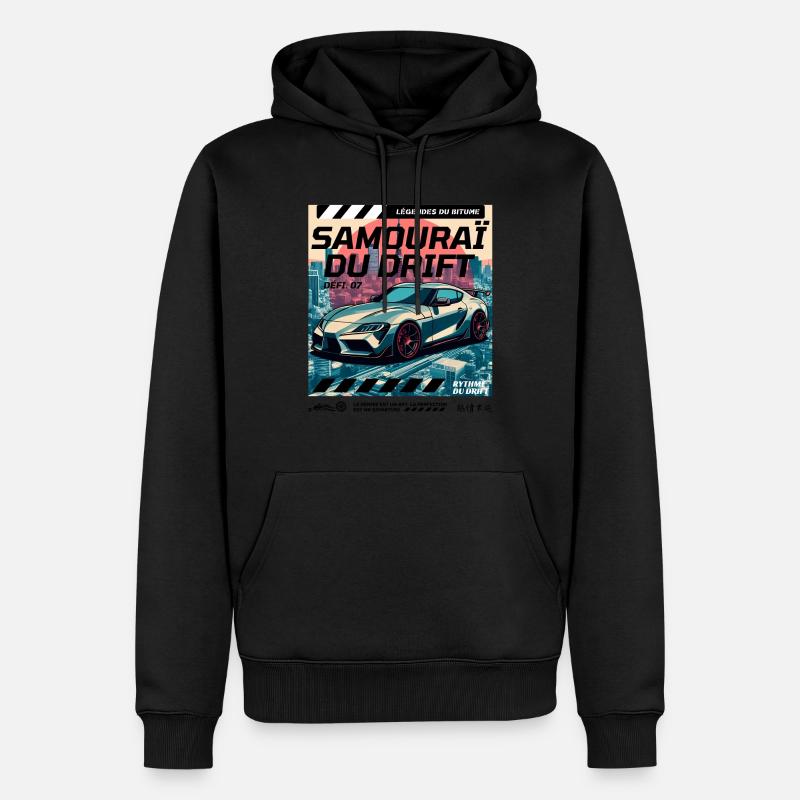 Samourai Drift - Sweat à capuche Premium bio Homme - noir