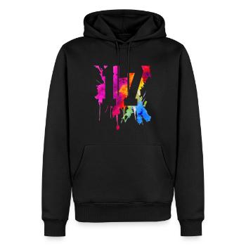 17 JAHRE 17. GEBURTSTAG - Männer Premium Bio Hoodie - Schwarz - Vorne - Nico (187cm)