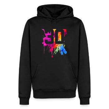 30 ANS 30E ANNIVERSAIRE - Sweat à capuche Premium bio Homme - noir - Devant - Nico (187cm)