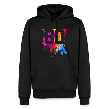 80 JAHRE 80. GEBURTSTAG - Männer Premium Bio Hoodie - Schwarz - Vorne - Nico (187cm)