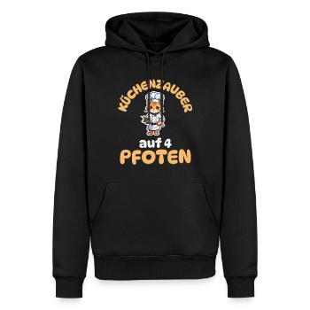Küchenzauber auf 4 Pfoten - Katze kochen - Männer Premium Bio Hoodie - Schwarz - Vorne - Nico (187cm)