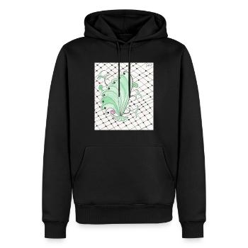 Wirrwarr 8 - Männer Premium Bio Hoodie - Schwarz - Vorne - Nico (187cm)