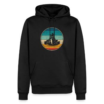 Go-Kart Karts Motorsport Garçons Kart Race Hommes - Sweat à capuche Premium bio Homme - noir - Devant - Nico (187cm)