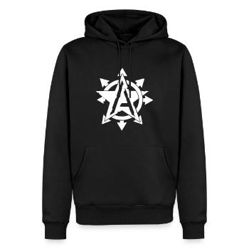 Mystischer Kompass Mit Sternenmuster - Männer Premium Bio Hoodie - Schwarz - Vorne - Nico (187cm)