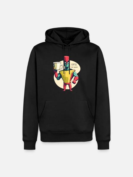 Coffee Hero - Men’s Premium Organic Hoodie - black
