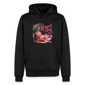 Sunset Desert Vibes Holiday Adventure - Men’s Premium Organic Hoodie - black - Front - Nico (187cm)