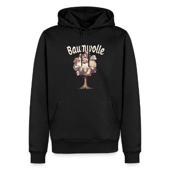 Baumwolle Schafe für einen Schafliebhaber - Männer Premium Bio Hoodie - Schwarz - Vorne - Nico (187cm)