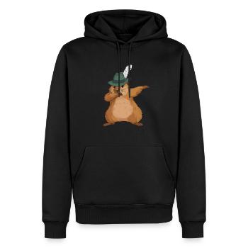 Murmeltier für einen Murmeltier Liebhaber - Männer Premium Bio Hoodie - Schwarz - Vorne - Nico (187cm)