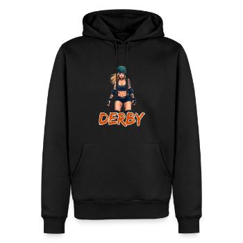 Roller Girl - Männer Premium Bio Hoodie - Schwarz - Vorne - Nico (187cm)