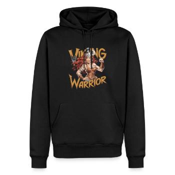 Warrior Spirit and Viking Pride für Wikinger - Männer Premium Bio Hoodie - Schwarz - Vorne - Nico (187cm)