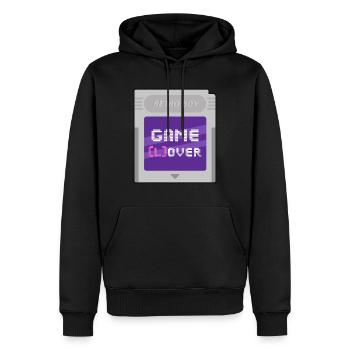 RETRO BOY Spielliebhaber - Männer Premium Bio Hoodie - Schwarz - Vorne - Nico (187cm)