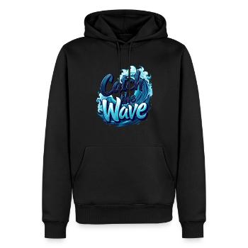 Catch the Wave für einen Surfer Wellenreiter - Männer Premium Bio Hoodie - Schwarz - Vorne - Nico (187cm)