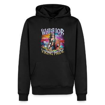 Warrior Spirit and Viking Pride für Wikinger - Männer Premium Bio Hoodie - Schwarz - Vorne - Nico (187cm)