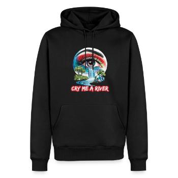 Auge mit Wasserfall für eine Kunstliebhaber - Männer Premium Bio Hoodie - Schwarz - Vorne - Nico (187cm)