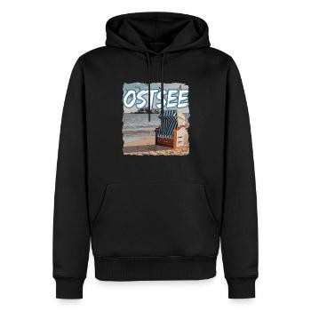 Ostsee Strandkorb - Männer Premium Bio Hoodie - Schwarz - Vorne - Nico (187cm)