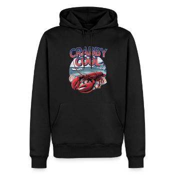 Crabby Cool für Meeresfrüchte Liebhaber - Männer Premium Bio Hoodie - Schwarz - Vorne - Nico (187cm)