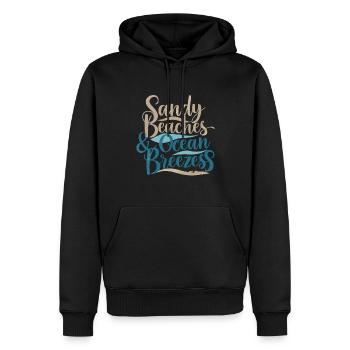 Sandy Beaches Ocean Breezes Vacation für - Männer Premium Bio Hoodie - Schwarz - Vorne - Nico (187cm)