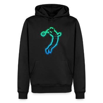 Badminton Badminton Players Men Boys Badminton - Men’s Premium Organic Hoodie - black - Front - Nico (187cm)