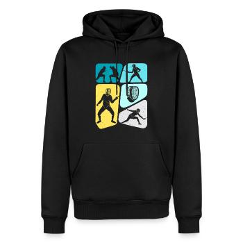 Fencing Fencing Fencing Fencing Swords Boys Fencing - Men’s Premium Organic Hoodie - black - Front - Nico (187cm)