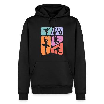 Ballerine Ballet Danseuse Dancing Kids Ballet - Sweat à capuche Premium bio Homme - noir - Devant - Nico (187cm)