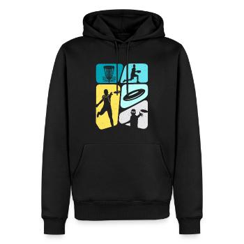 Disc Golf Sports Flying Disc Golfer Garçons - Sweat à capuche Premium bio Homme - noir - Devant - Nico (187cm)