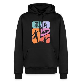 Disc Golf Sports Disc Golfeurs Disc Golfers Garçons - Sweat à capuche Premium bio Homme - noir - Devant - Nico (187cm)
