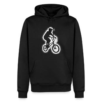 BMX Vélo Stunts Hommes Enfants Vélo BMX Garçons - Sweat à capuche Premium bio Homme - noir - Devant - Nico (187cm)