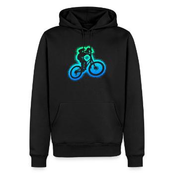 VTT VTT Biker Enfants Garçons Vélo de montagne - Sweat à capuche Premium bio Homme - noir - Devant - Nico (187cm)