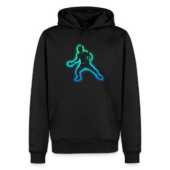 Joueurs de tennis de table Garçons Joueurs de tennis de table - Sweat à capuche Premium bio Homme - noir - Devant - Nico (187cm)