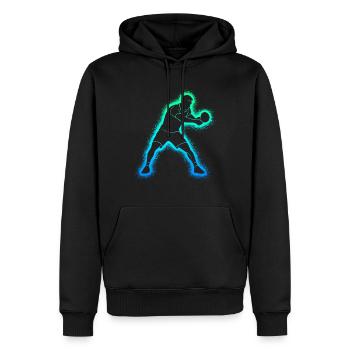 Joueurs de tennis de table Enfants Joueurs de tennis de table - Sweat à capuche Premium bio Homme - noir - Devant - Nico (187cm)