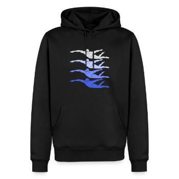 Schwimmen Schwimmsport Schwimm Schwimmer Jungen - Männer Premium Bio Hoodie - Schwarz - Vorne - Nico (187cm)