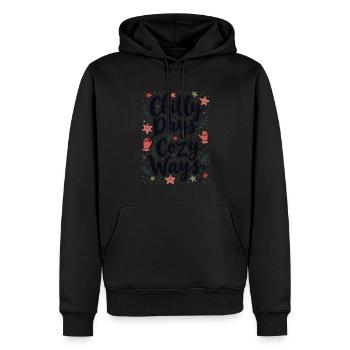 Chilly Days Cozy Ways Weihnachten für - Männer Premium Bio Hoodie - Schwarz - Vorne - Nico (187cm)