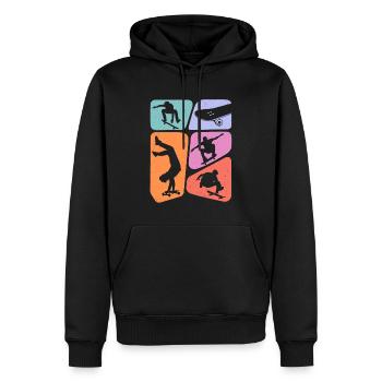 Skateboarder Skating Skater Skateboard Kids - Men’s Premium Organic Hoodie - black - Front - Nico (187cm)