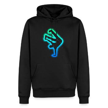 Breakdance Danse Breakdancer Garçons Breakdancer - Sweat à capuche Premium bio Homme - noir - Devant - Nico (187cm)