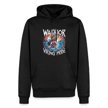 Warrior Spirit and Viking Pride für Wikinger - Männer Premium Bio Hoodie - Schwarz - Vorne - Nico (187cm)