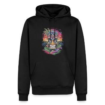 Tiki Kultur Maori Maske für einen Tkik Fans - Männer Premium Bio Hoodie - Schwarz - Vorne - Nico (187cm)