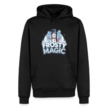 Frostiges Winterwunderland Urlaubssaison - Männer Premium Bio Hoodie - Schwarz - Vorne - Nico (187cm)