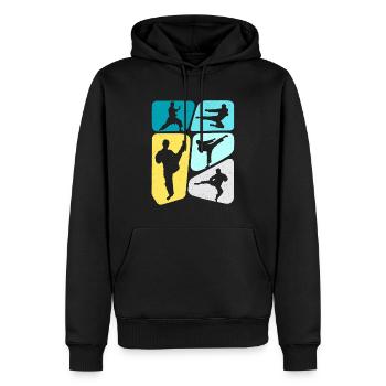 Karaté Martial Artist Enfants Taekwondo Garçons - Sweat à capuche Premium bio Homme - noir - Devant - Nico (187cm)