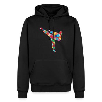 Taekwondo Kampfsport Kickboxer Kinder Karate - Männer Premium Bio Hoodie - Schwarz - Vorne - Nico (187cm)