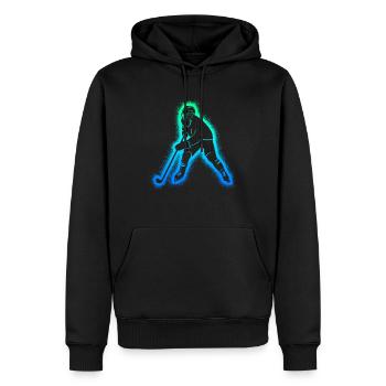Hockey sur glace Joueurs de hockey sur glace Enfants Hockey masculin - Sweat à capuche Premium bio Homme - noir - Devant - Nico (187cm)