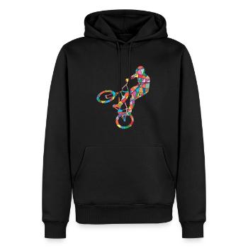 BMX Vélo Homme Enfants Garçons Vélo BMX - Sweat à capuche Premium bio Homme - noir - Devant - Nico (187cm)