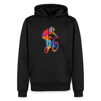 BMX Colorful Stunts Bike Enfants Vélo BMX Garçons - Sweat à capuche Premium bio Homme - noir - Devant - Nico (187cm)