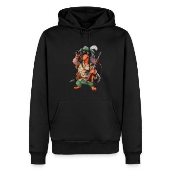 Witzger Jagdhund für einen Jäger mit Hund - Männer Premium Bio Hoodie - Schwarz - Vorne - Nico (187cm)