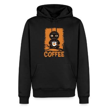 Niedliche Voodoo-Puppe Kaffee-Liebhaber - Männer Premium Bio Hoodie - Schwarz - Vorne - Nico (187cm)
