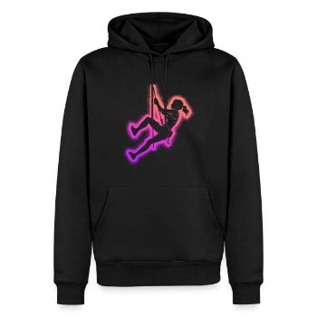 Escalade de bloc Alpinisme Filles Escalade - Sweat à capuche Premium bio Homme - noir - Devant - Nico (187cm)