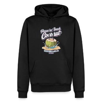 Paradise Beach Coconut Urlaub und Entspannung - Männer Premium Bio Hoodie - Schwarz - Vorne - Nico (187cm)