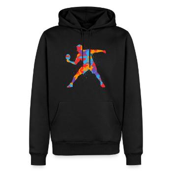 Tischtennisspieler Bunt Kinder Jungen Tischtennis - Männer Premium Bio Hoodie - Schwarz - Vorne - Nico (187cm)