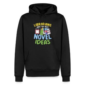 Librarians Have The Most Novel Ideas - Männer Premium Bio Hoodie - Schwarz - Vorne - Nico (187cm)